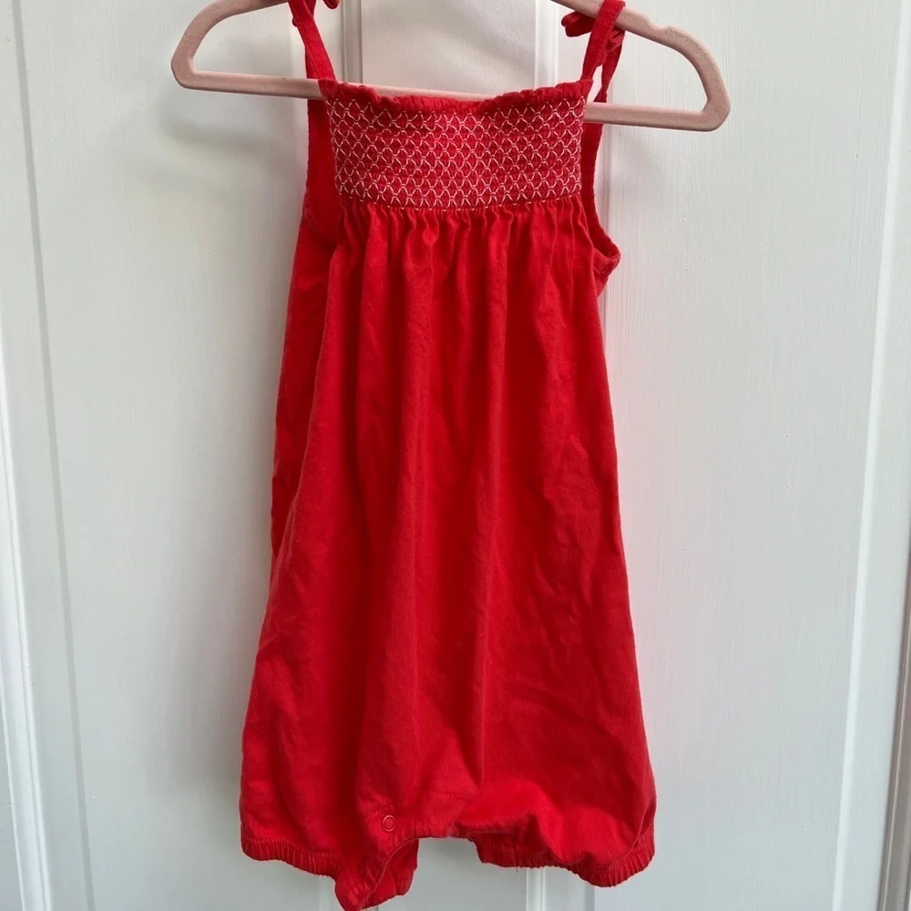 Children’s Place Red Spaghetti Strap Button Romper
